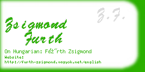 zsigmond furth business card